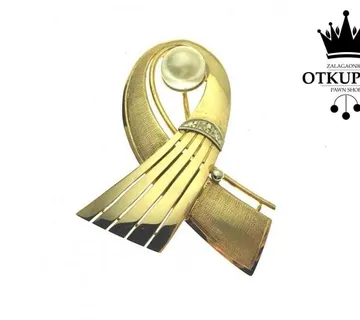 ZLATNI BROŠ S BISEROM 6,17G (14K) R1, RATE-AKCIJA - cover