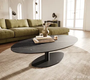 Klub stolić Edge 140x80cm, Materijal: Keramika Laminam Noir Desir - cover
