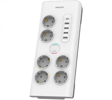 Philips prednaponska zaštita SPN7060WA, 6+4 USB - cover
