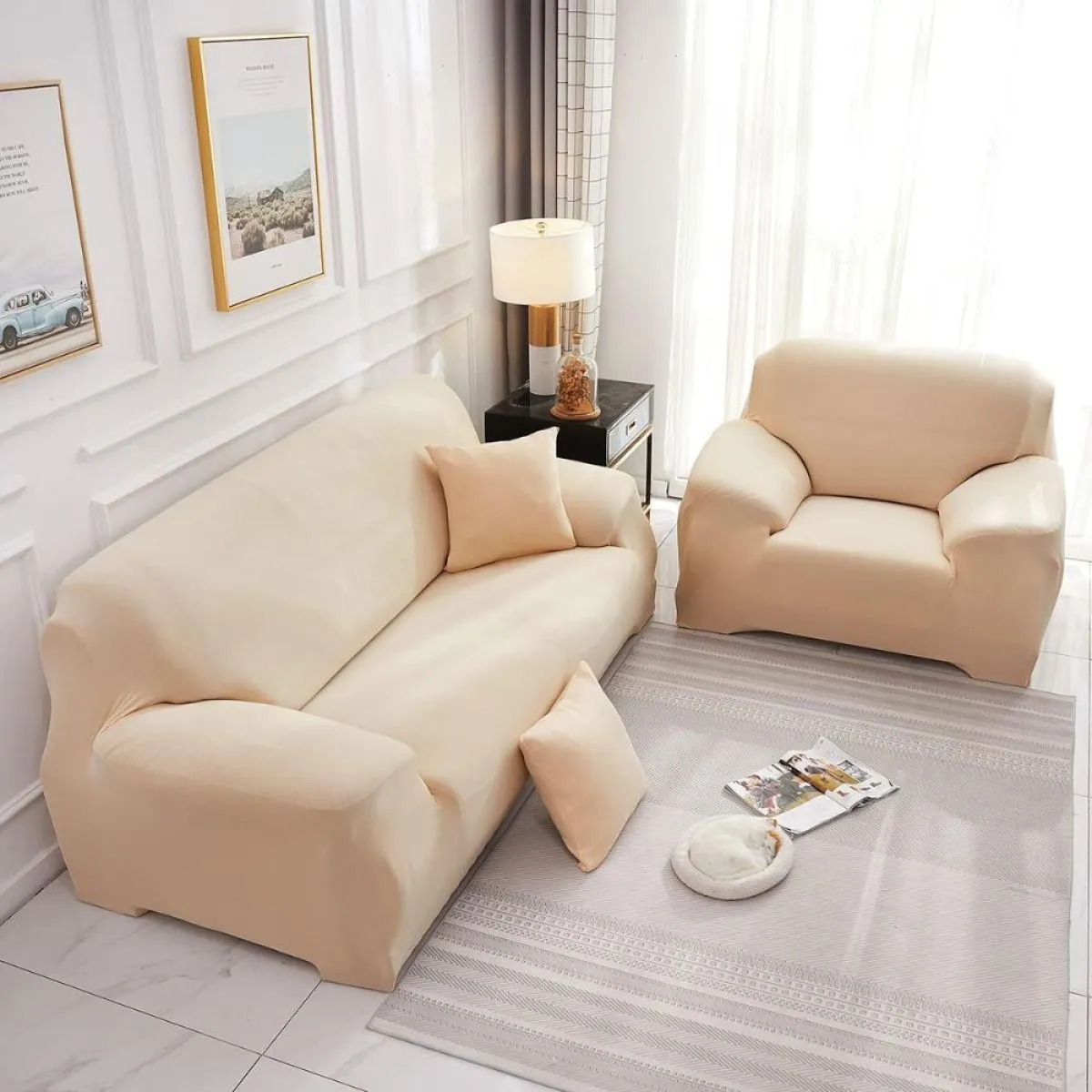 "Berlin design" - Jednobojne univerzalne navlake za namještaj - cover