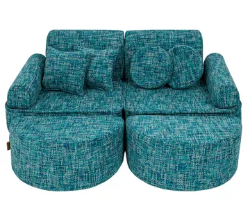 Medium Modular Sofa for Kids - Tangle Lagoon Blue Plus - cover