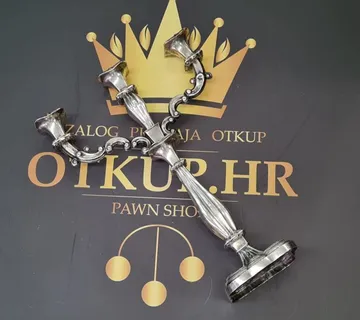 SREBRNI ANTIKNI SVIJEĆNJAK (.800) / R1, RATE!! - cover