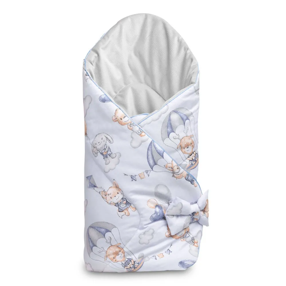 Dvostrani poplun za bebe 75x75cm padobranci - cover