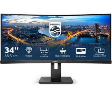 86.4cm/34“ (3440x1440) Philips B Line 346B1C 21:9 UWQHD Curved 5ms 100Hz HDMI DP USB-C Speaker Black - cover