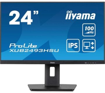 61cm/24“ (1920x1080) Iiyama ProLite XUB2493HSU-B6 16:9 FHD IPS 100Hz 1ms HDMI DP Pivot Vesa Speaker Black - cover