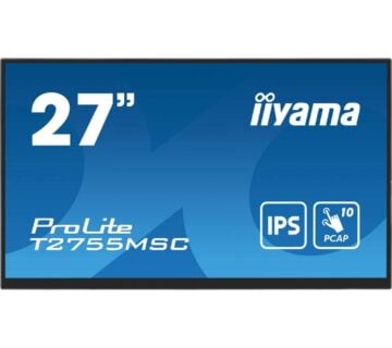 68.6cm/27“ (1920x1080) Iiyama ProLite T2755MSC-B1 16:9 FHD IPS Touch 5ms 60Hz HDMI DP USB Speaker Black - cover