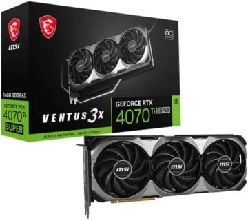 RTX 4070 Ti Super 16GB MSI Ventus 3X OC GDDR6X 3 Fan - cover