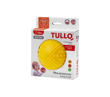 Tullo mekana senzorna loptica sa 4 tekstura žuta - cover