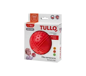 Tullo mekana senzorna loptica sa 4 tekstura crvena - cover