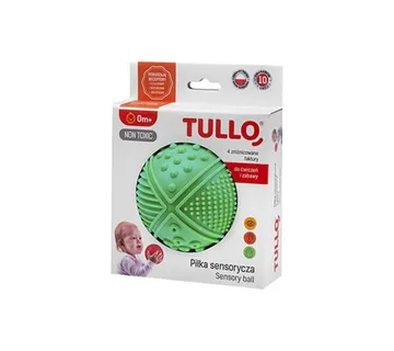 Tullo mekana senzorna loptica sa 4 tekstura zelena - cover