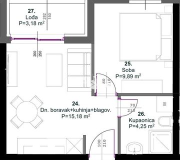 Istra, Medulin, prvi kat 35,62m2, 1SS+DB, 400 metara od mora, NOVO #prodaja - cover