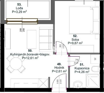 Istra, Medulin, drugi kat 35,76m2, 1SS+DB, 400 metara od mora, NOVO #prodaja - cover