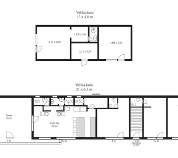 Poslovna zgrada i Kuća: Dugo Selo - Centar (130 m2) - (60m2) - Kozinščak, Dugo Selo