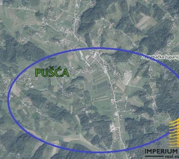 Građevinsko zemljište: Pušča 1674m2 + šuma 4000m2 - Križevci