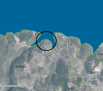 Building plot, view, 20m from the sea, Krnji rat, Croatia - Supetar