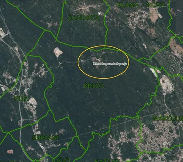 Breza, Građevinsko zemljište 1200m2 - Breza, Klana
