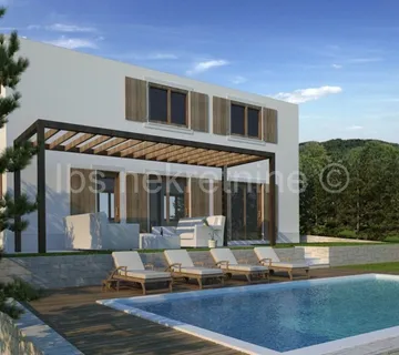 Marina, Vrsine - 20.000 m2 s projektom za dvije vile, zamjena za stan - Vrsine, Marina