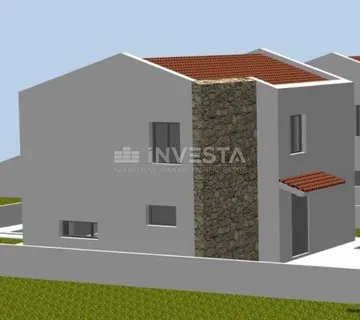 Vodnjan okolica, građevinsko zemljište 353m2 s građevinskom dozvolom kuće 165m2
