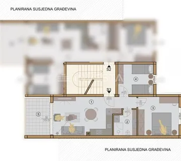 Valdebek - novi stan u izgradnji, 1.kat, 2SS, terasa, parking - cover