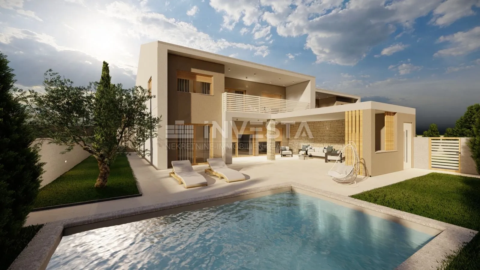 Kuća s bazenom i otvorenim pogledom na prirodu, mirno okruženje - cover