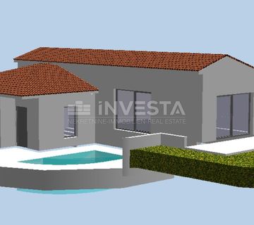 Vodnjan okolica, građevinsko zemljište 482m2 sa projektom za gradnju kuće 120m2 - cover