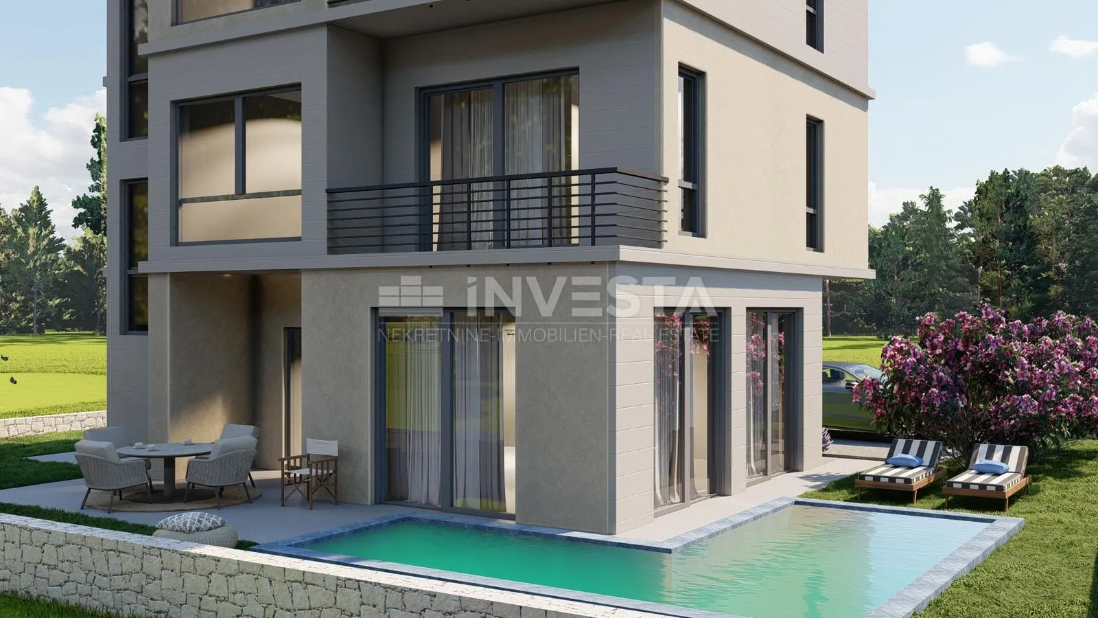 Moderan stan s bazenom i vrtom u prizemlju - cover