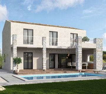 Okolica Vrsara, vila u izgradnji s bazenom, 144 m2, 3SS - cover