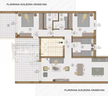 Valdebek - stan u izgradnji, penthouse, 3SS, terasa, garaža - cover