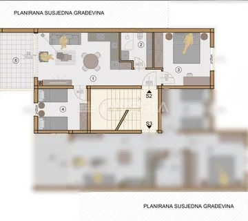 Valdebek - novi stan u izgradnji, 1.kat, 2 SS, terasa, parking - cover