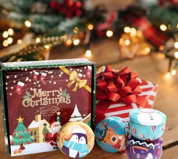 Poklon kutija božićnih mirisnih svijeća (mix 4 mirisa) - cover