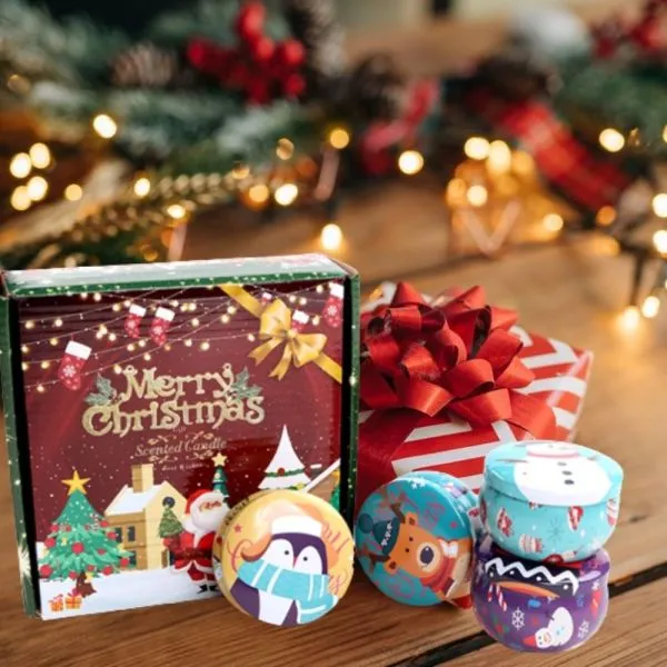 Poklon kutija božićnih mirisnih svijeća (mix 4 mirisa) - cover