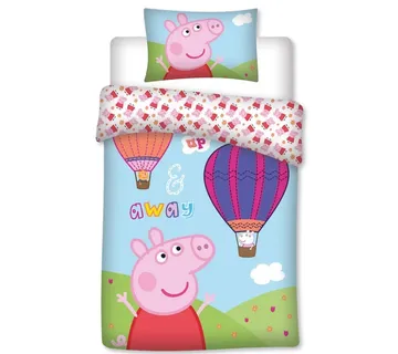 Peppa Pig ‘Hot Air Balloon’ posteljina za bebe, 100×135 cm - Zagreb