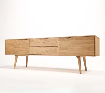 Tv Komoda Primo Bassa 200x41.5cm, Materijal: Puno drvo Hrast - cover