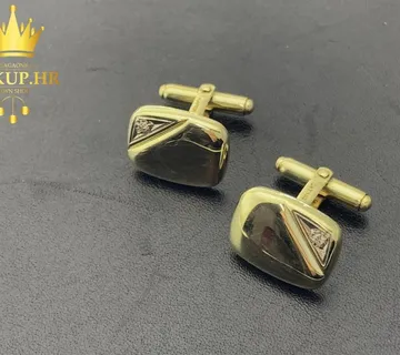 ZLATNE MANŽETE S DIJAMANTIMA 6,38g 14K / R1, RATE !! - cover