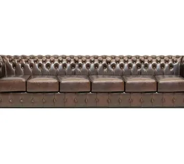 Chesterfield Garnitura Class Leather | 6-sjedišta | Cloudy Brown Dark - cover
