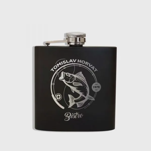 Personalizirana crna pljoska za ribiče - cover