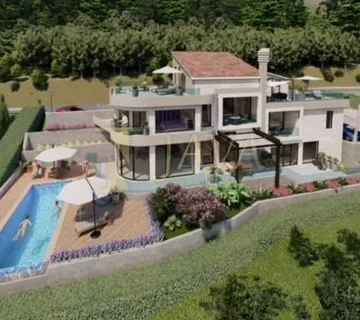 Mošćenička draga,zemljište s projektom i građevinskom dozvolom za vilu - cover