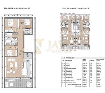 Punta Kolova, 3 s+db, 126.08 m2, Novogradnja - cover