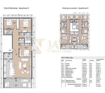 Punta Kolova, Novogradnja, 3 s+db, 126.08 m2 - cover