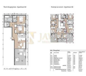 Punta Kolova, Novogradnja, 2 s+db 94.90m2, 2.kat - cover