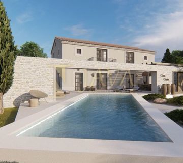 Kaštelir/Labinci, luksuzna vila s bazenom - projekt -moguće su izmjene - cover