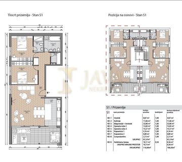 Punta Kolova, Novogradnja, 2 s+db 107m2 u prizemlju - cover