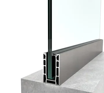 Kontinuirana aluminijska vodilica za staklene ograde BV 8900 - cover