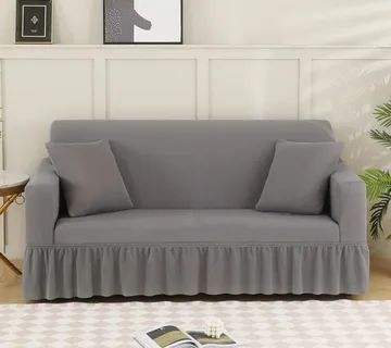 Pliš navlake za trosjed, dvosjed, fotelje s volanom - cover