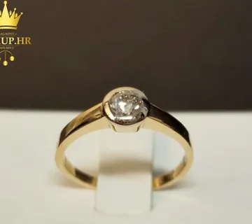 ZLATNI PRSTEN S DIJAMANTOM 0,35ct / R1, RATE ! - cover