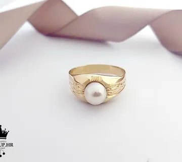 ZLATNI PRSTEN S BISEROM 2,71G (14K) / R1, RATE !! - cover