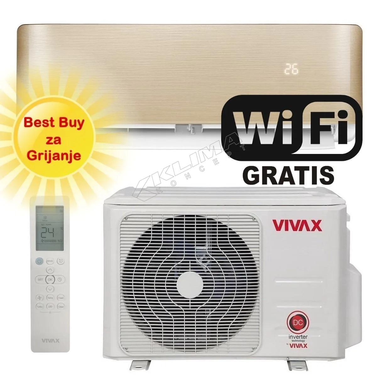 VIVAX KLIMA UREĐAJ ACP-12CH35AERI+ R32 GOLD - cover