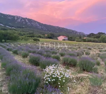 Građevinsko zemljište 1.250 m² s dozvolom i temeljima – Bribir, pogled more - cover