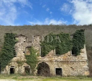 Dvije kamene kuće 240m2+58m2 za kompletnu adaptaciju sa zemljištem 5300m2,Buzet okolica