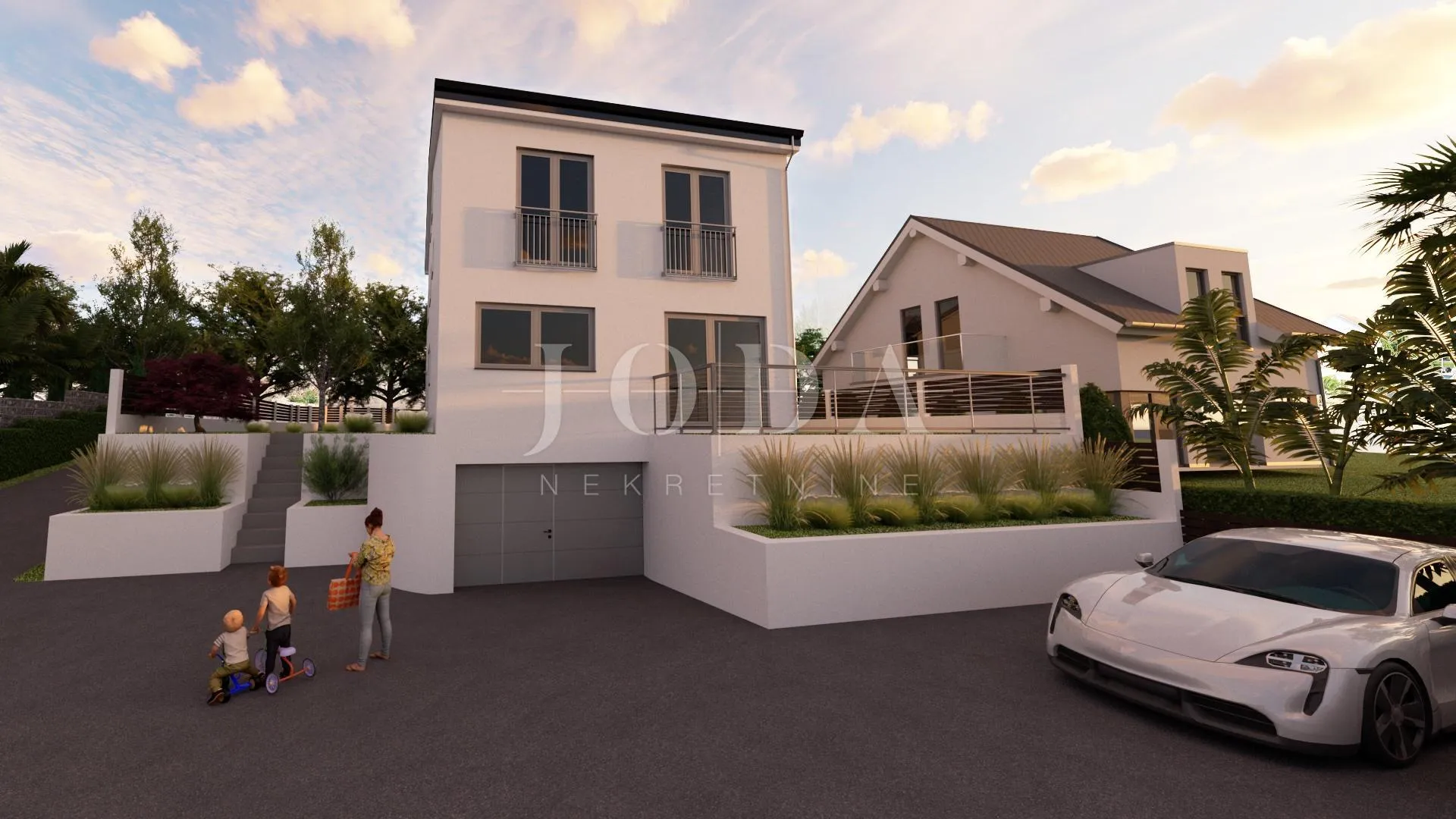 Moderna dvojna kuća - novogradnja Malinska - cover